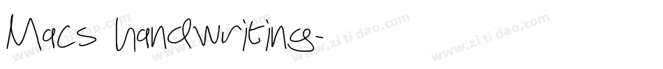 Macs handwriting字体转换